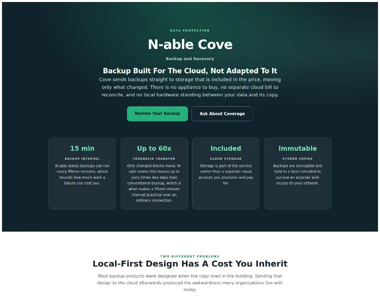 N-able Cove Backup and Recovery